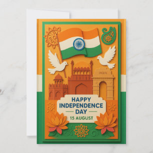 Bonne carte de l'Inde pour la fête de l'Indépendan