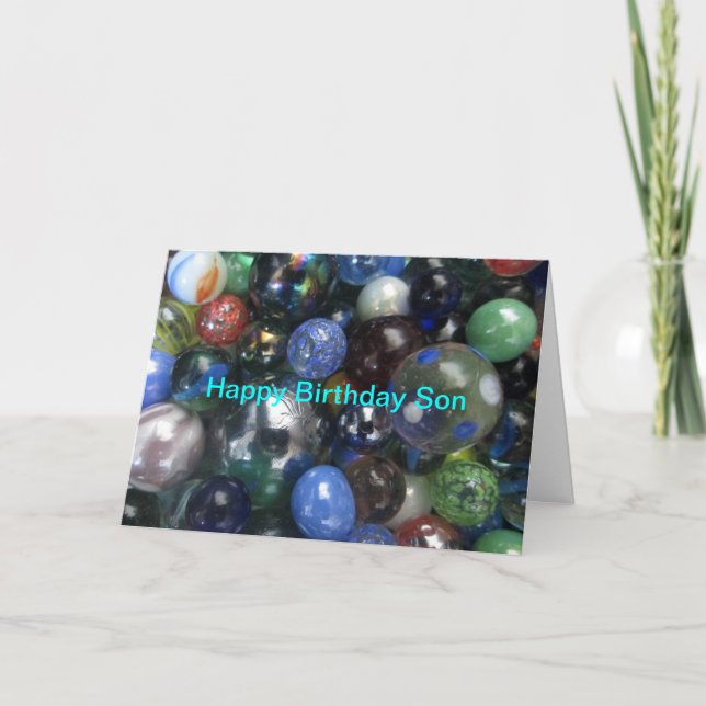 Bonne carte de marbres pour son anniversaire (Devant)