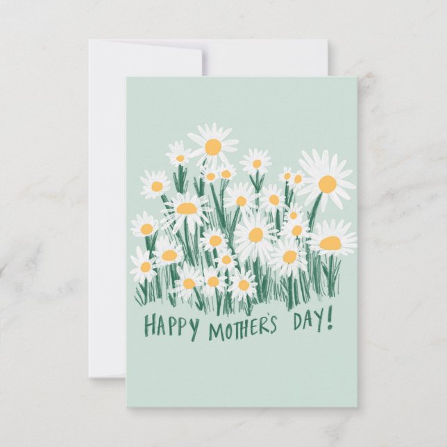 Bonne carte de marguerite de la fête des mères (Devant)