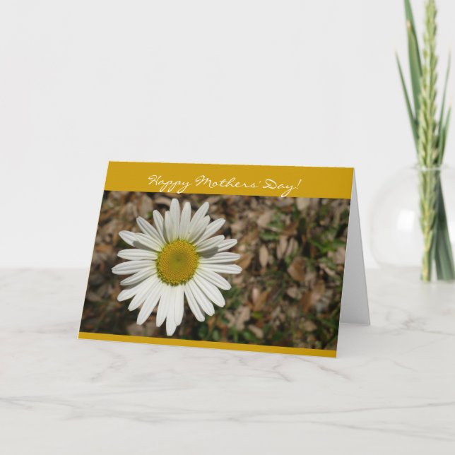 Bonne carte de marguerite de la fête des mères (Devant)