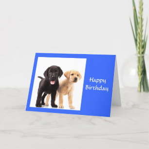 Bonne carte de marionnettes d'amoureux Labrador Re