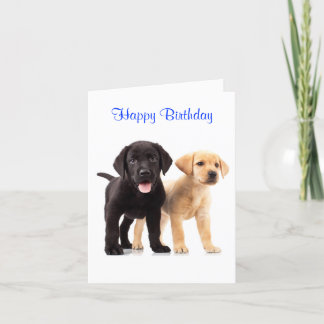 Bonne carte de marionnettes d'amoureux Labrador Re