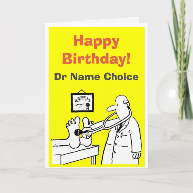 Bonne carte de médecin d'anniversaire pour personn (Devant)