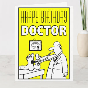 Bonne carte de médecin d'anniversaire pour personn