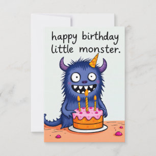 Bonne carte de monstre d'anniversaire