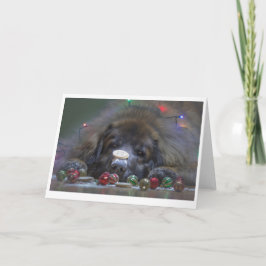 Bonne carte de Noël de Leonberger