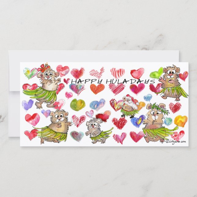 Bonne carte de Noël Huladays (Devant)