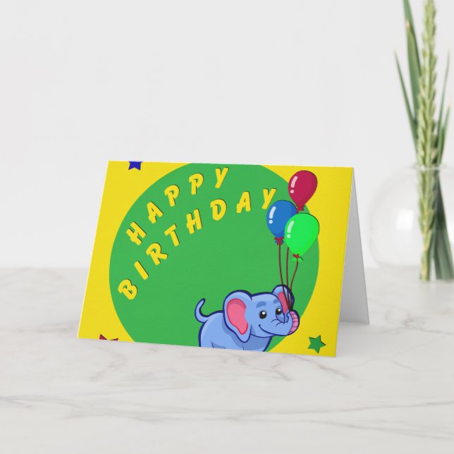 Bonne carte de nuage de mot d'anniversaire (Devant)