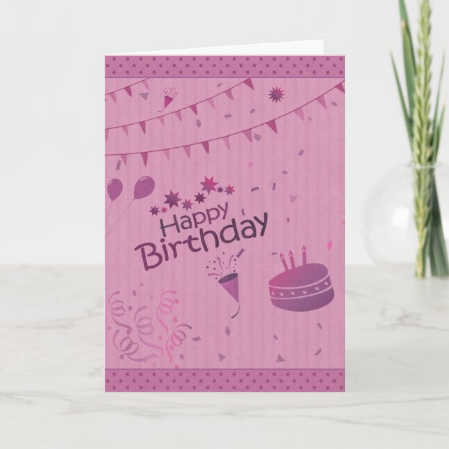Bonne carte de nuage de mot d'anniversaire (Devant)