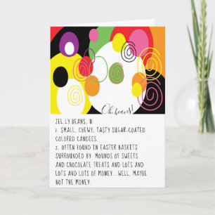 Bonne carte de Pâques/Personnaliser les fèves de g