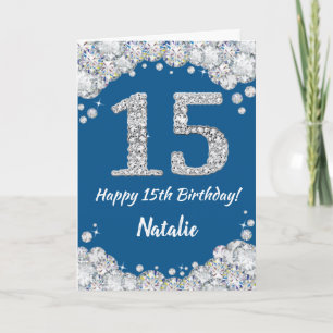 Bonne carte de Parties scintillant 15e anniversair