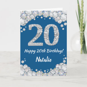 Bonne carte de Parties scintillant 20e anniversair