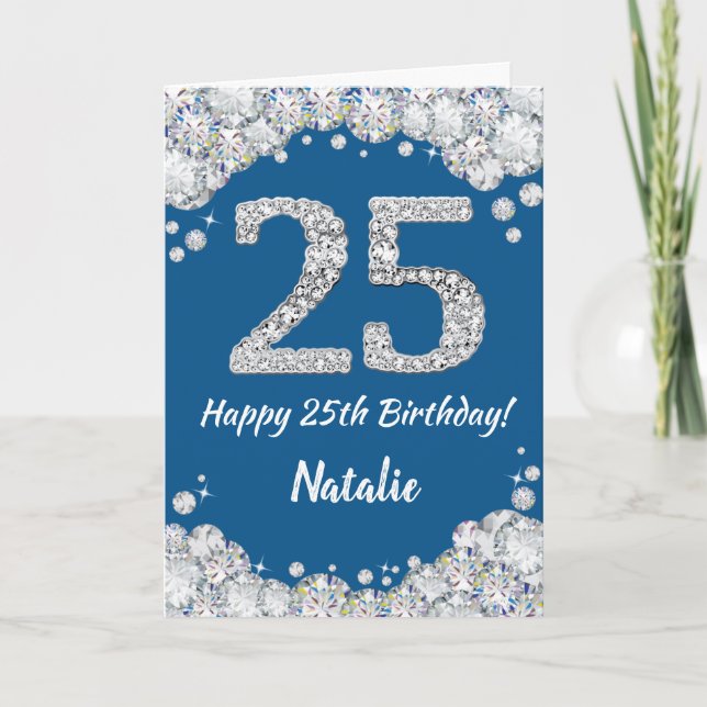 Bonne carte de Parties scintillant 25th Birthday B (Devant)