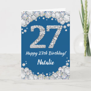 Bonne carte de Parties scintillant 27th Birthday B