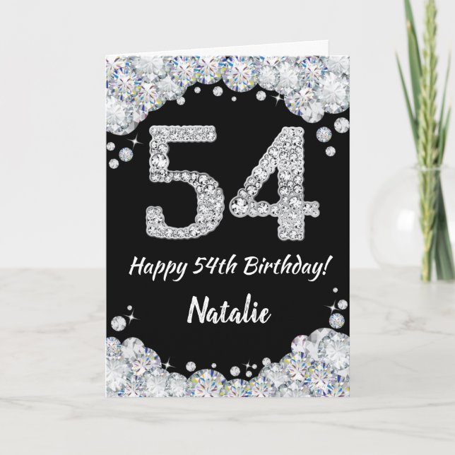 Bonne carte de Parties scintillant 54e anniversair (Devant)