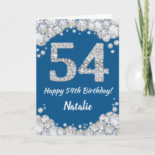 Bonne carte de Parties scintillant 54th Birthday B