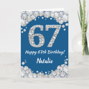 Bonne carte de Parties scintillant 67th Birthday B