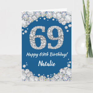 Bonne carte de Parties scintillant 69e anniversair
