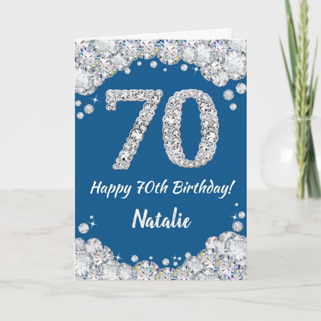 Bonne carte de Parties scintillant 70e anniversair (Devant)