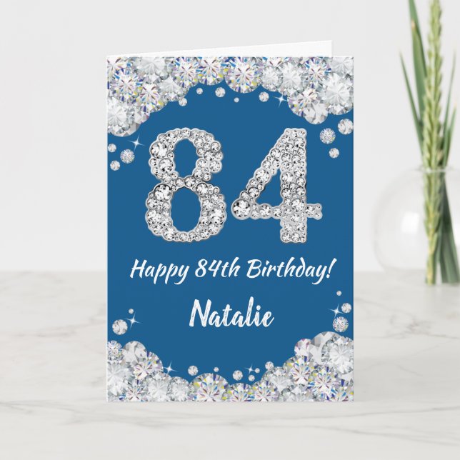 Bonne carte de Parties scintillant 84e anniversair (Devant)