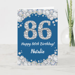 Bonne carte de Parties scintillant 86e anniversair