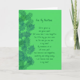 Bonne carte de poésie originale du Frère Anniversa