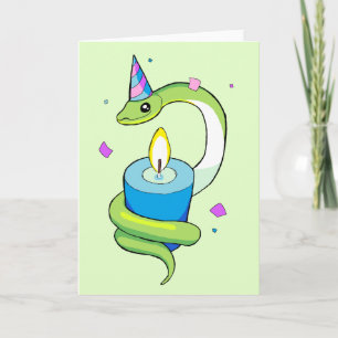 Bonne carte de serpent d'anniversaire
