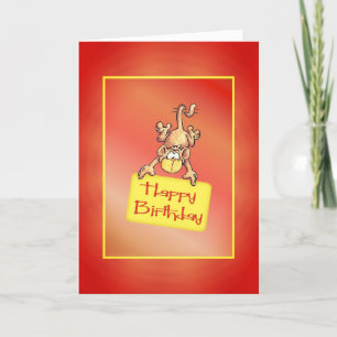 Bonne carte de singe amusante d'anniversaire