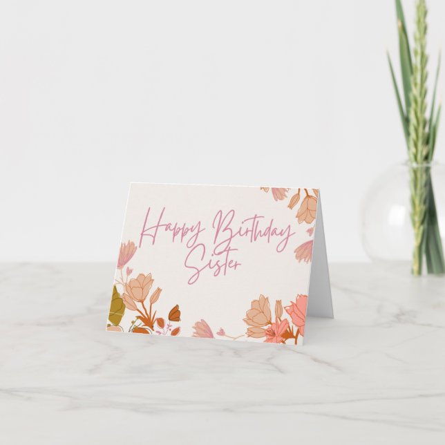 Bonne carte de soeur d'anniversaire (Devant)