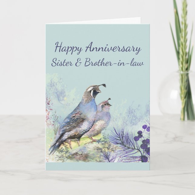Bonne carte de soeur et de beau-frère pour l'anniv (Devant)