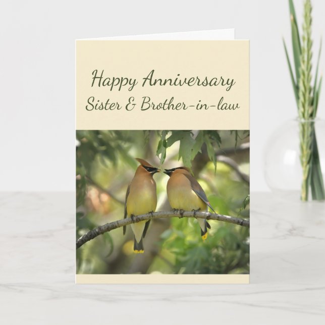 Bonne carte de soeur et de beau-frère pour l'anniv (Devant)