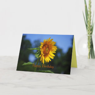 Bonne carte de tournesol d'anniversaire