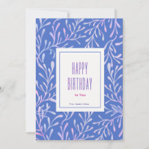 Bonne carte de vacances anniversaire personnalisée