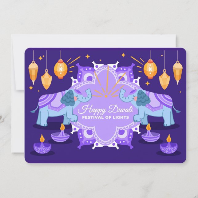 Bonne carte de vacances Diwali (Devant)