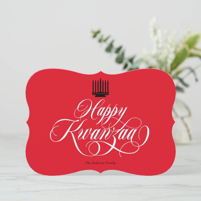 Bonne carte de vacances Kwanzaa (Debout devant)