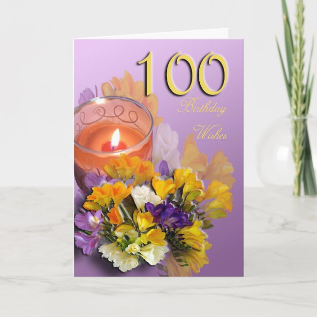 Bonne carte de voeux 100e anniversaire (Devant)