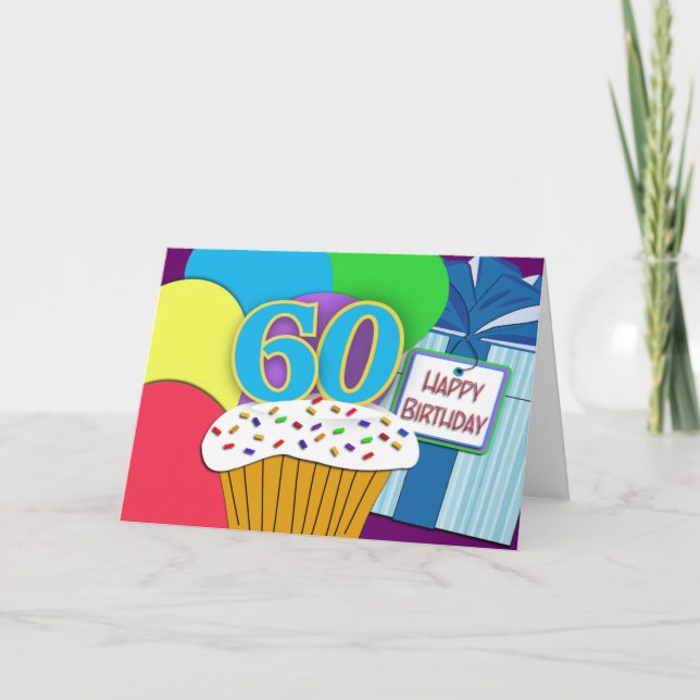 Bonne carte de voeux 60e anniversaire (Devant)