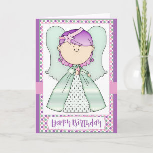 Bonne carte de voeux Anniversaire Angel Girl