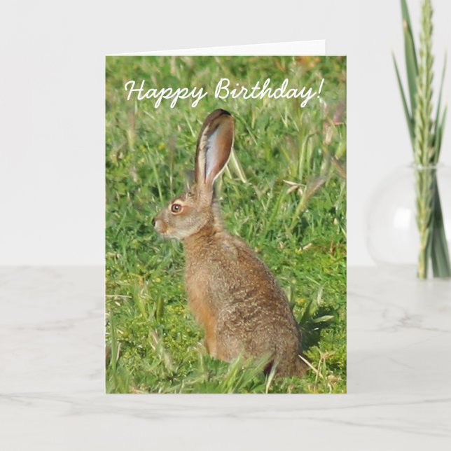 Bonne carte de voeux Anniversaire Jack Rabbit (Devant)
