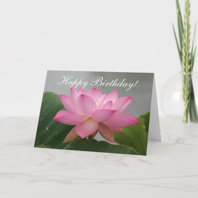 Bonne carte de voeux Anniversaire Lotus Blossom (Devant)