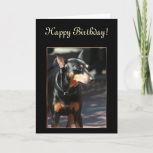Bonne carte de voeux Anniversaire Miniature Pinsch