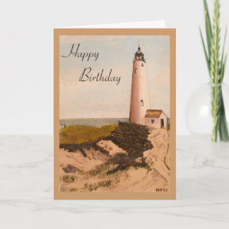 Bonne carte de voeux Anniversaire Nantucket Lighth