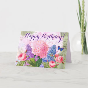 Bonne carte de voeux Anniversaire Redoute Flower