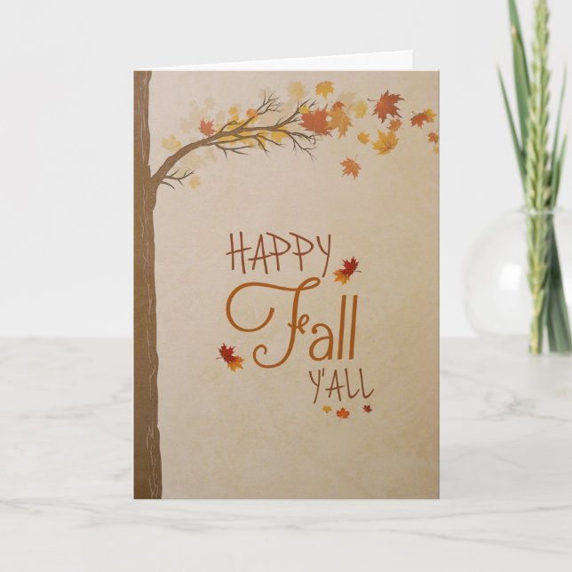 Bonne Carte de voeux Automne Y'all automne (Devant)