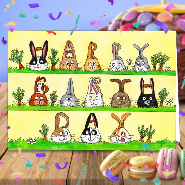 Bonne carte de voeux Birthday Bunnies par N. Janes (Créateur téléchargé)