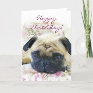 Bonne carte de voeux Carlin anniversaire