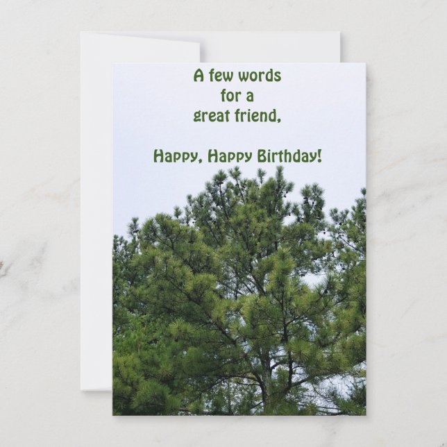Bonne carte de voeux d'anniversaire à l'ami plat (Devant)