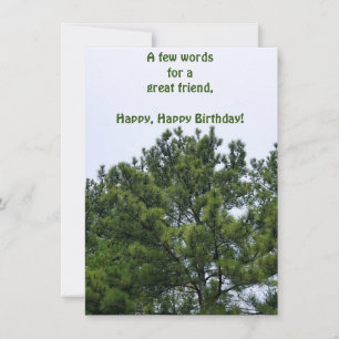 Bonne carte de voeux d'anniversaire à l'ami plat
