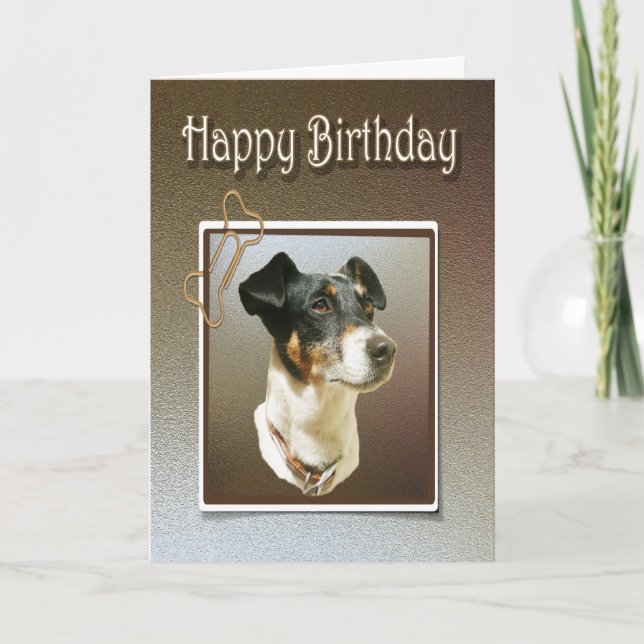 Bonne carte de voeux d'anniversaire avec jack russ (Devant)
