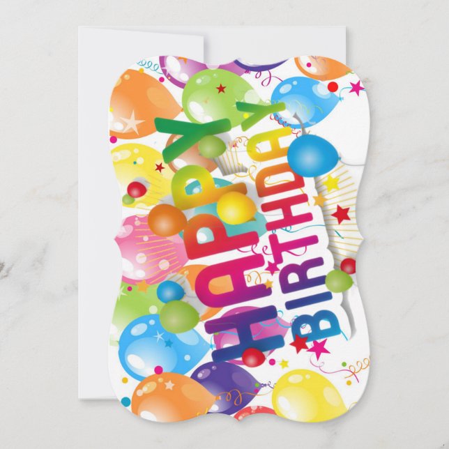 Bonne carte de voeux d'anniversaire avec multicolo (Devant)